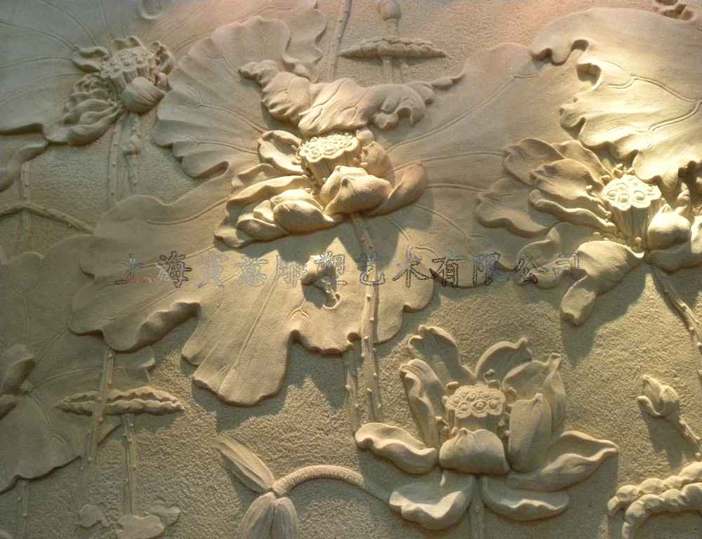 2009国际建材展展厅图-11-砂岩雕塑